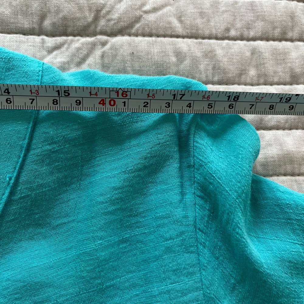 Spence Turquoise pullover Blouse - Picture 7 of 9